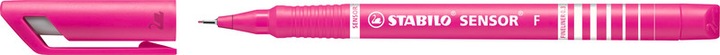 Produktbild STABILO SENSOR F Finliner mit gefederter Spitzer (Rosa, Lila, Blau, Grün, 4 x)