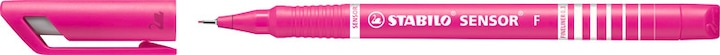 Produktbild STABILO SENSOR F Finliner mit gefederter Spitzer (Rosa, Lila, Blau, Grün, 4 x)