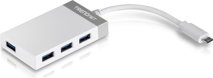 Actual product image Trendnet USB-HUB 4-port USB3.0 ultra-mini hub and USB-C (USB-C, 4 Ports)