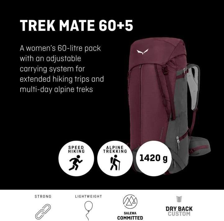 Actual product image Salewa Trek Mate +L Backpack Da (60 l)