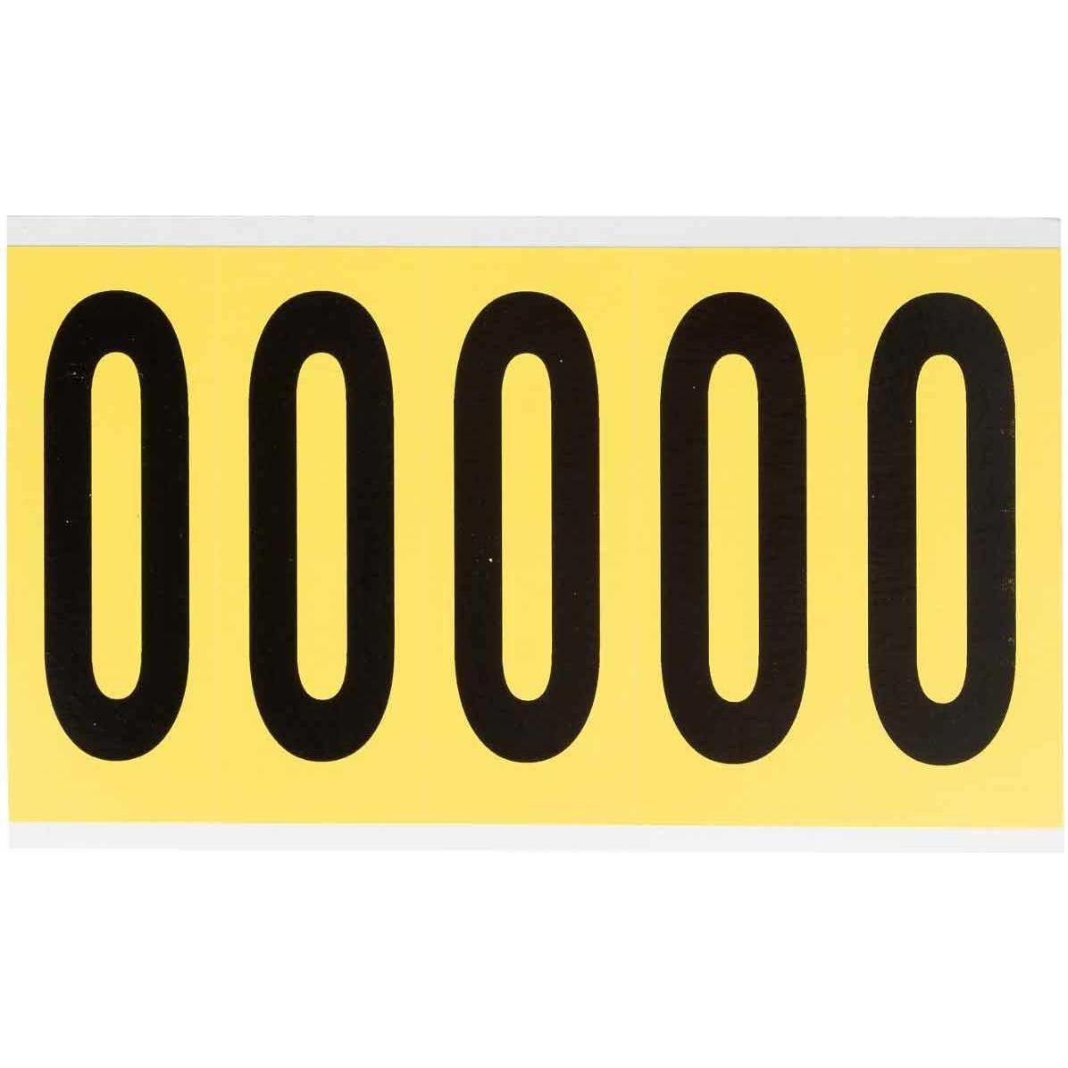 Brady, Etiketten, 3460-O, B-499, Nylongewebe, Buchstabe O, Schwarz auf Gelb, 44 x 127mm, Schrifthöhe 98mm(25 K