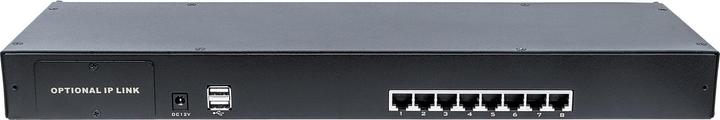 Actual product image Intellinet Modular 8-port KVM switch with Cat5/VGA interface For use with rackmount LCD console...