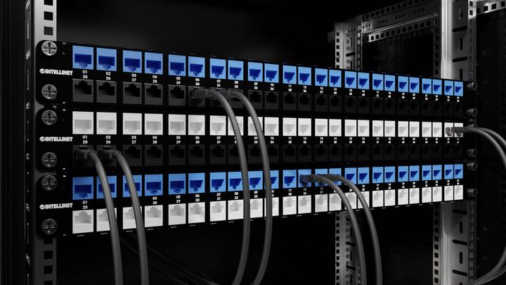 Produktbild Intellinet 48-Port Patchpanel, geschirmt und unbestückt, 1 HE