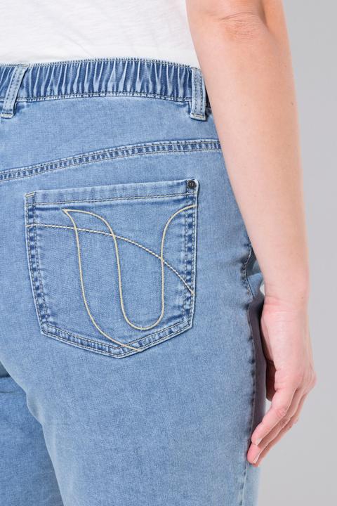 Image du produit Ulla Popken Bermuda en jean, jambe droite, taille confortable, coton bio (42)