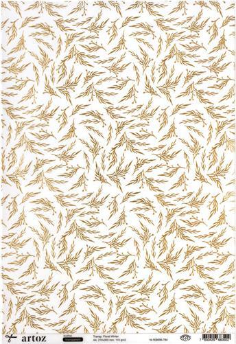 Actual product image Artoz Transparentpapier Creamotion 21x30cm Floral Winter (110 g/m², 1x)