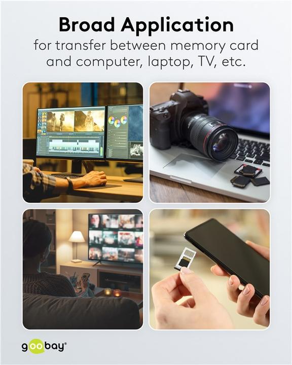 Produktbild Goobay USB 3.0 USB-C™ 2-in-1 Kartenlesegerät (USB)