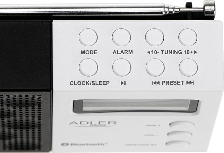 Actual product image Adler Interactive solution | Digital Radio - PLL AM/FM | AD 1908 | Alarm function | White/Black (FM, Bluetooth)