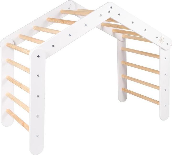 Produktbild Activity Board Grosses Haus mit Faltbarer Kinderleiter 112x61x94 cm für das Zimmer, Holz, Leinen, Baumwolle