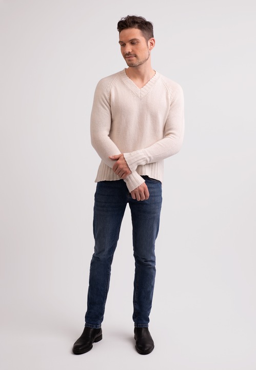 Produktbild Cash-Mere Recycelter Kaschmir V-Ausschnitt Pullover (S)