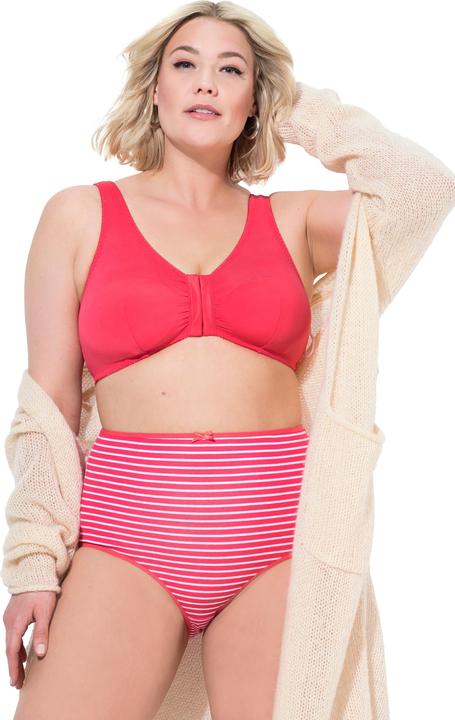 Produktbild Ulla Popken Maxislips, 5er-Pack, Ringel / einfarbig, High Waist (42, 44)