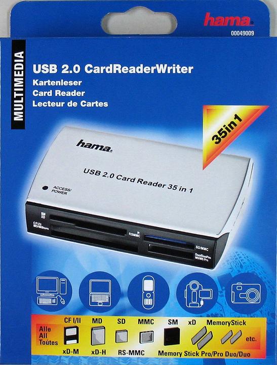 Actual product image Hama 35-in-1 Card Reader (USB 2.0)