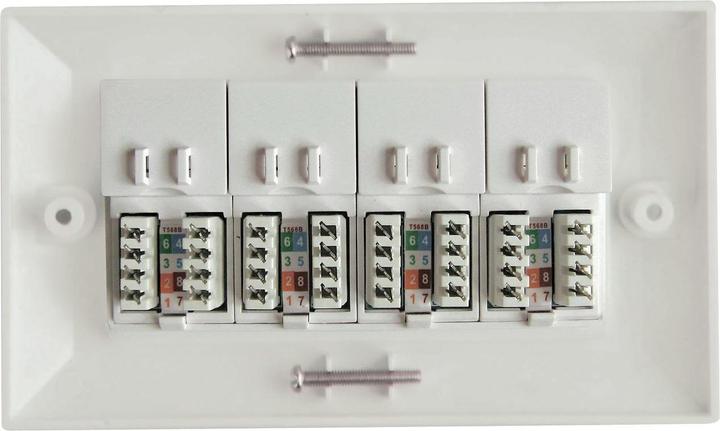 Produktbild Lanview CAT6 Faceplate 4-port UK Type