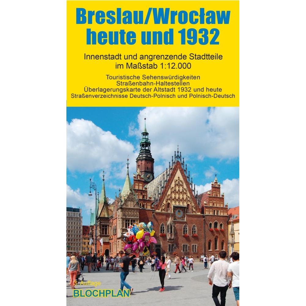 Bloch:Stadtplan Breslau/Wroclaw heute u, Landkarte