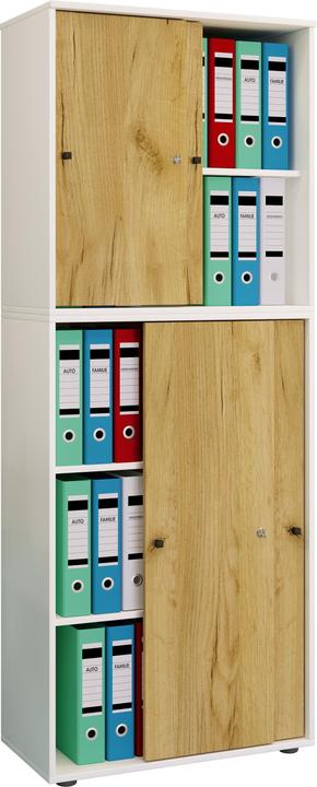 Produktbild VCM Büroschrank Schiebetüren Lona 5fach (70 x 37 x 184 cm)