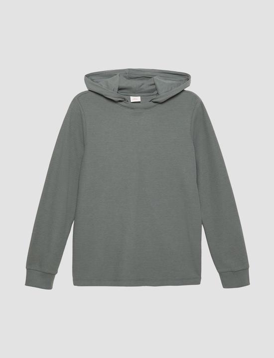 Produktbild s.Oliver T-Shirt Kapuzenpullover mit Rippstruktur (170, 176)