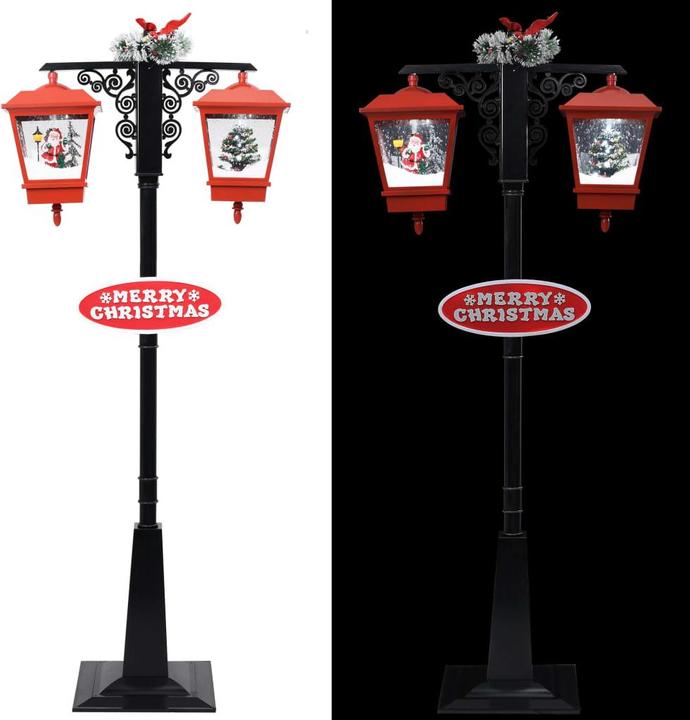 Produktbild vidaXL Weihnachts-Strassenlampe Mit Weihnachtsmann 81 X 40 X Pvc Rot