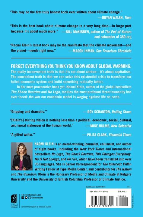 Produktbild This Changes Everything (Englisch, Naomi Klein, 2015)