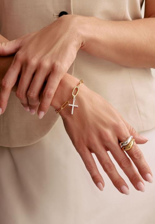 Immagine prodotto Thomas Sabo Charm-Anhänger Kreuz mit Steinen Connect Silber (Argento sterling)