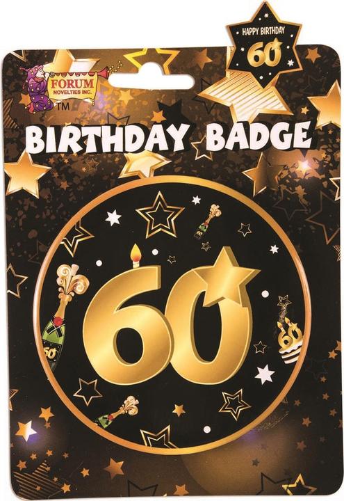 Actual product image Bristol Novelty Badge 60th Birthday