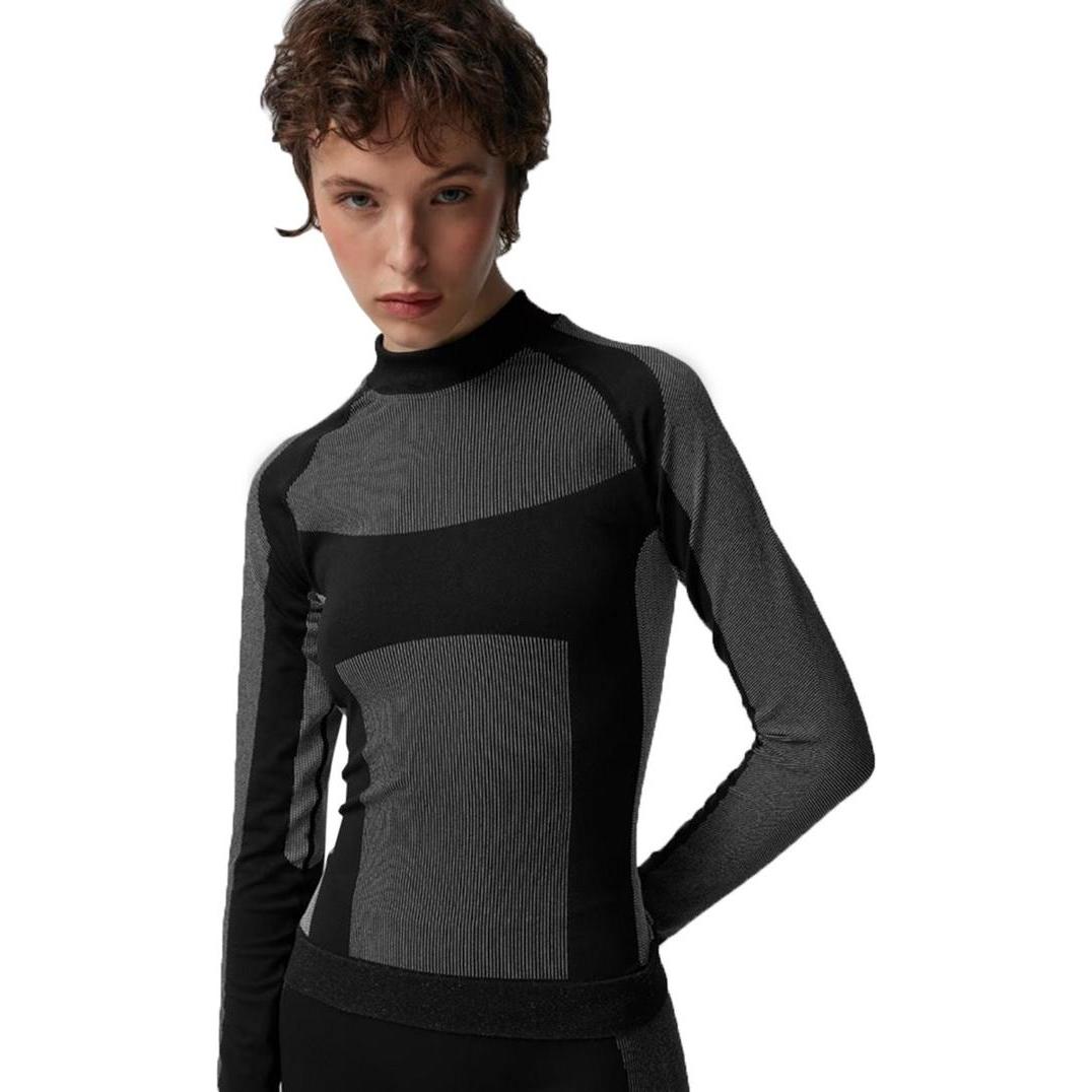 Outhorn, Damen, Funktionsshirt, F097 Damen Thermoactive T-Shirt Tiefschwarz OTHAW23USEAF097 20S L/XL (L), Schwarz, L