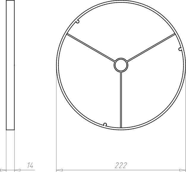 Actual product image Kaiser KAI 1293-71 KompaX 2+3 Front Ring DA 215mm for Ceiling Outlets