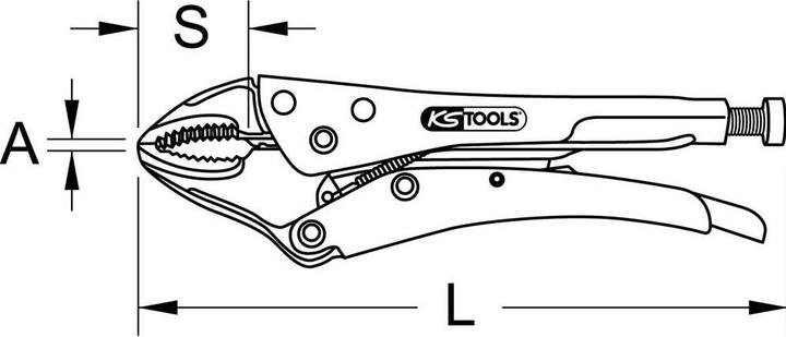 Produktbild KS Tools Gripzange mit Easy-Release, gerade Backen (175 mm)