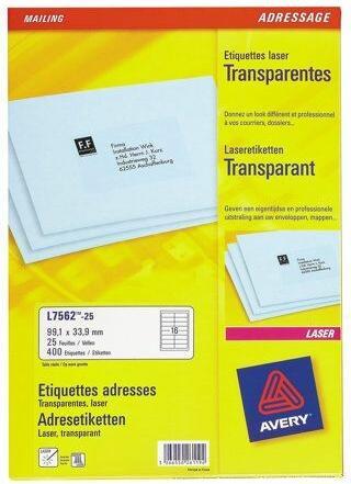 Immagine prodotto Avery Trasparente - 99,1 x 33,9 mm 400