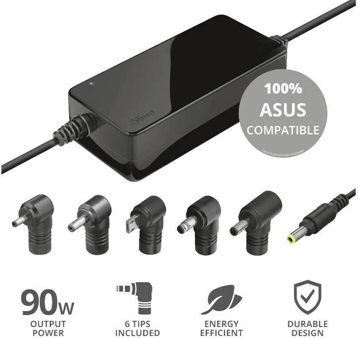 Immagine prodotto Trust Alimentatore 90 W Maxo per notebook Asus (90 W)