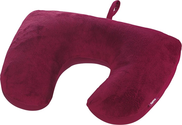 Actual product image Hama 2in1 microbead travel pillow, berry (Head & neck pillow)
