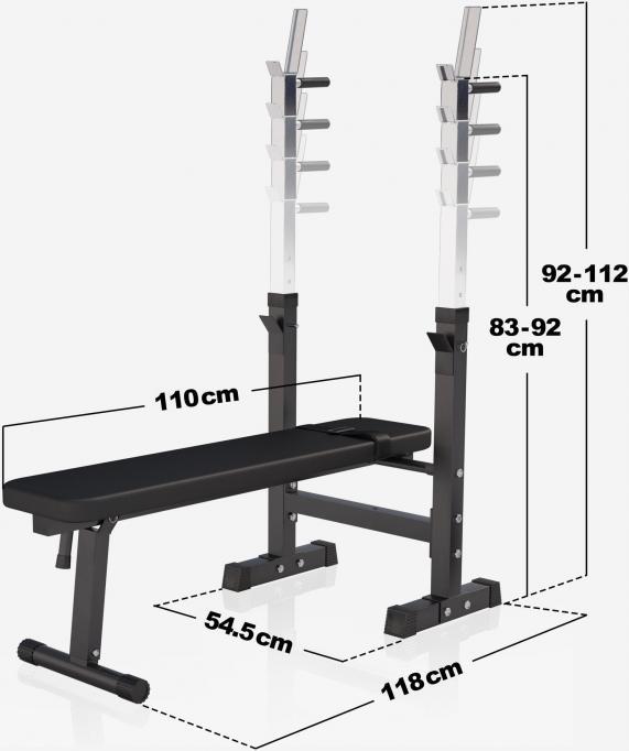 Immagine prodotto Gorilla Sports Set di bilancieri da panca per pesi in plastica 38kg-70kg