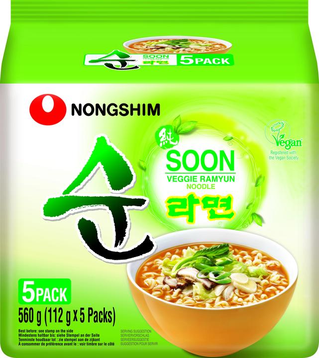 Produktbild Nongshim Soon Veggie Noodle Soup 5 x 112 g (560 g)
