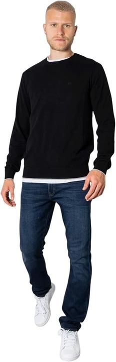 Produktbild Armani Exchange Heren Crew Neck Front Embroidered Sur Ton Logo Pullover Sweater, zwart, S (S)