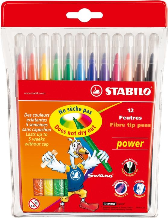 Immagine prodotto STABILO pennarello power (Multicolore, 12 x)