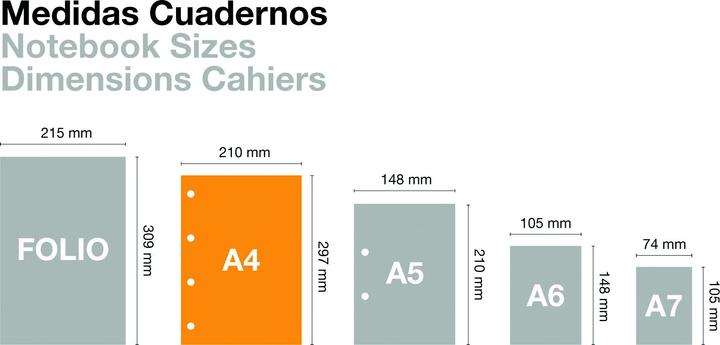 Actual product image Miquelrius Emotions Notebook (A4, Checked, Hardcover)