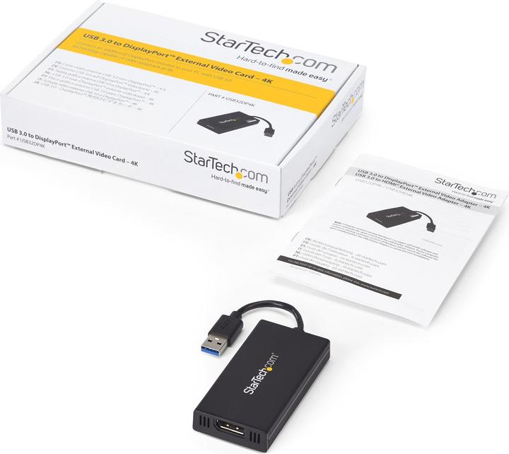 Image du produit StarTech USB 3.0 TO DISPLAYPORT - 4K (USB 3.0, 9 cm)