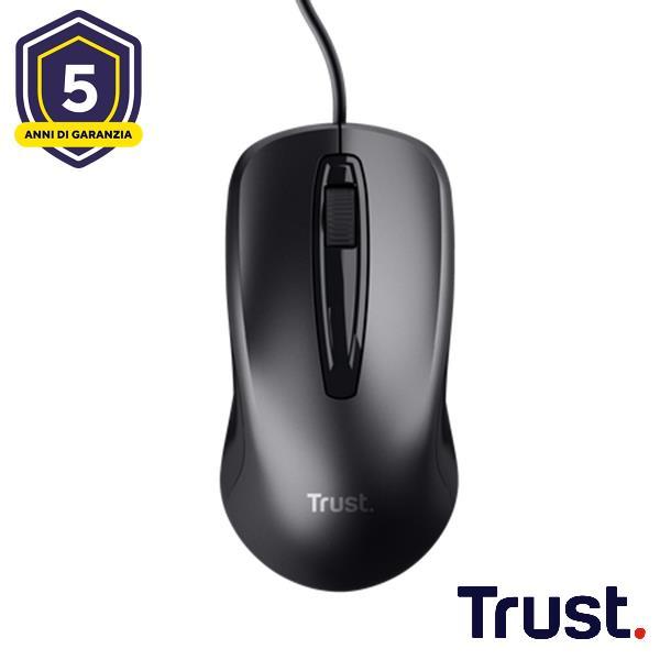 Actual product image Trust Carve Mouse USB Type-A Optical 1200 DPI Ambidextrous (Cable)