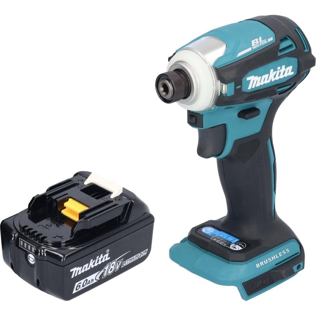 Thumbnail - Makita, Bohrmaschine + Akkuschrauber, DTD 172 G1 Akku Schlagschrauber 18 V 180 Nm 1/4" Brushless + 1x Akku 6,0 Ah - ohne...