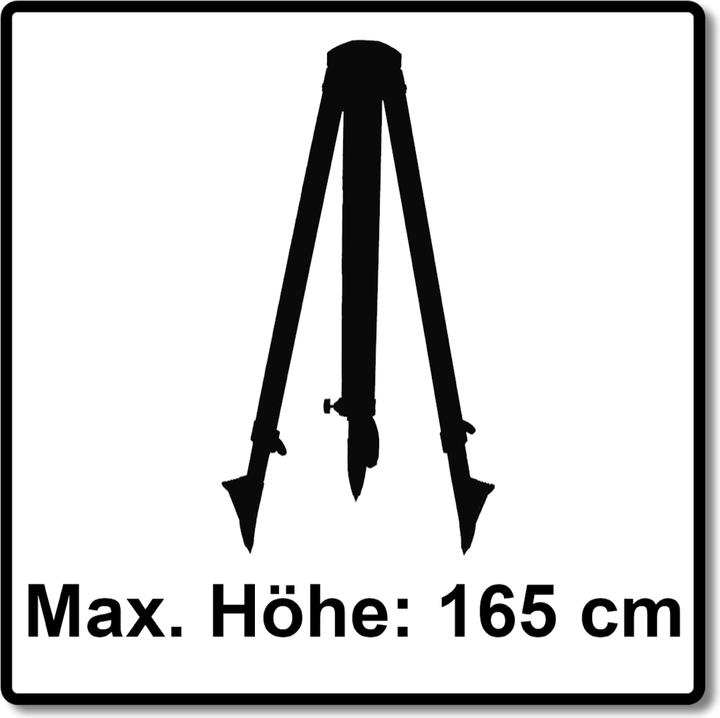 Produktbild Makita Baustativ Aluminium Dreibeinstativ 1,65m mit Gerätehalterung 5/8" Gewinde ( P-81088 )