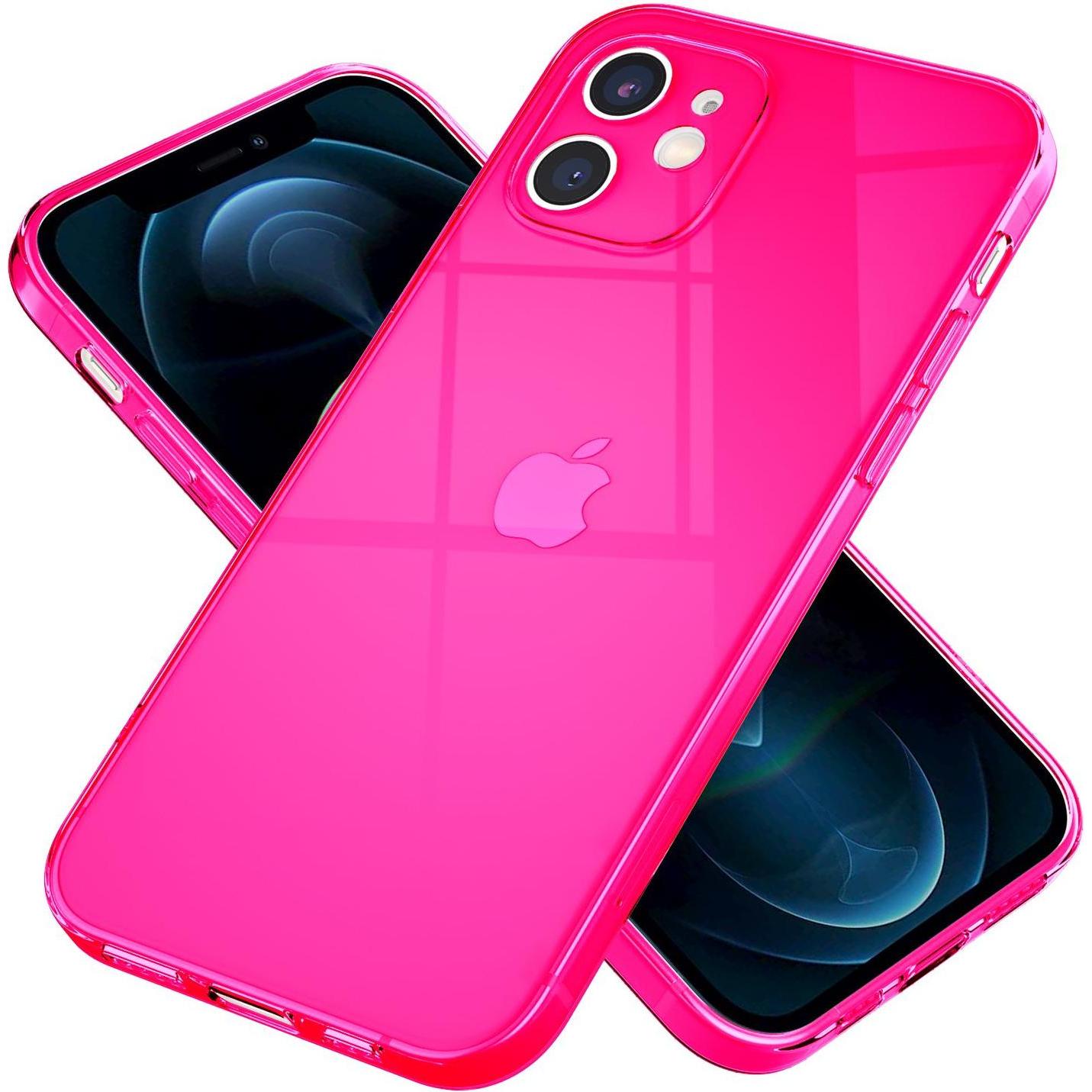 Nalia Klare Neon Handyhülle (Apple iPhone 12), Smartphone Hülle, Pink