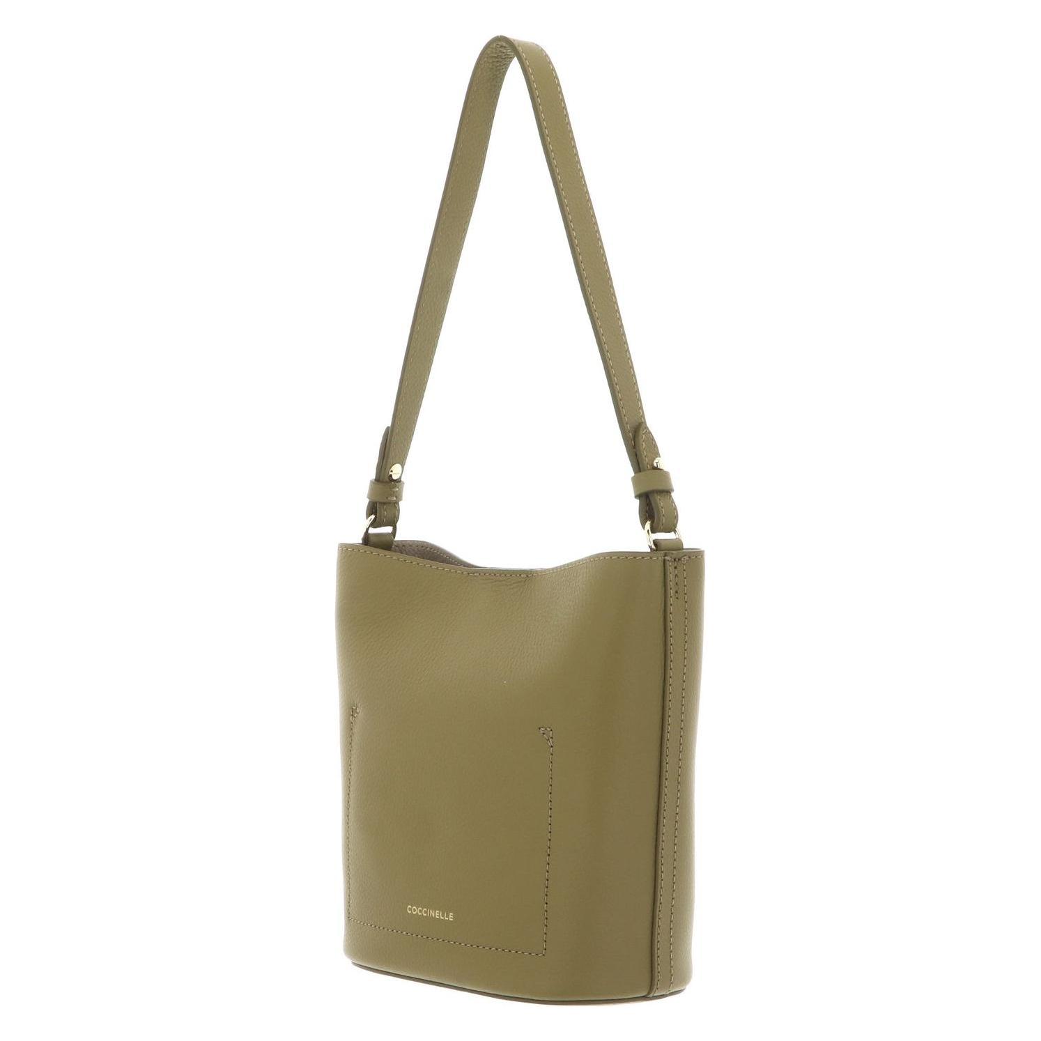Coccinelle, Damen, Handtasche, Nikla Mini Bag Double Grainy Leather, Grün