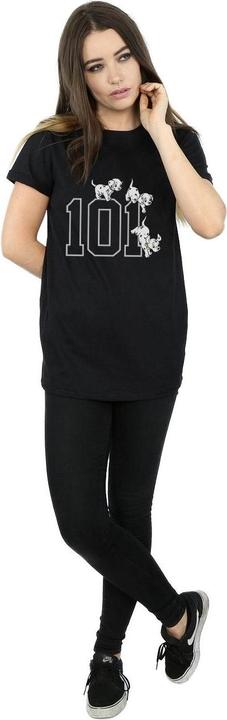 Actual product image 101 Dalmatians Womens/Ladies Puppies Cotton Boyfriend T-Shirt (XXL)