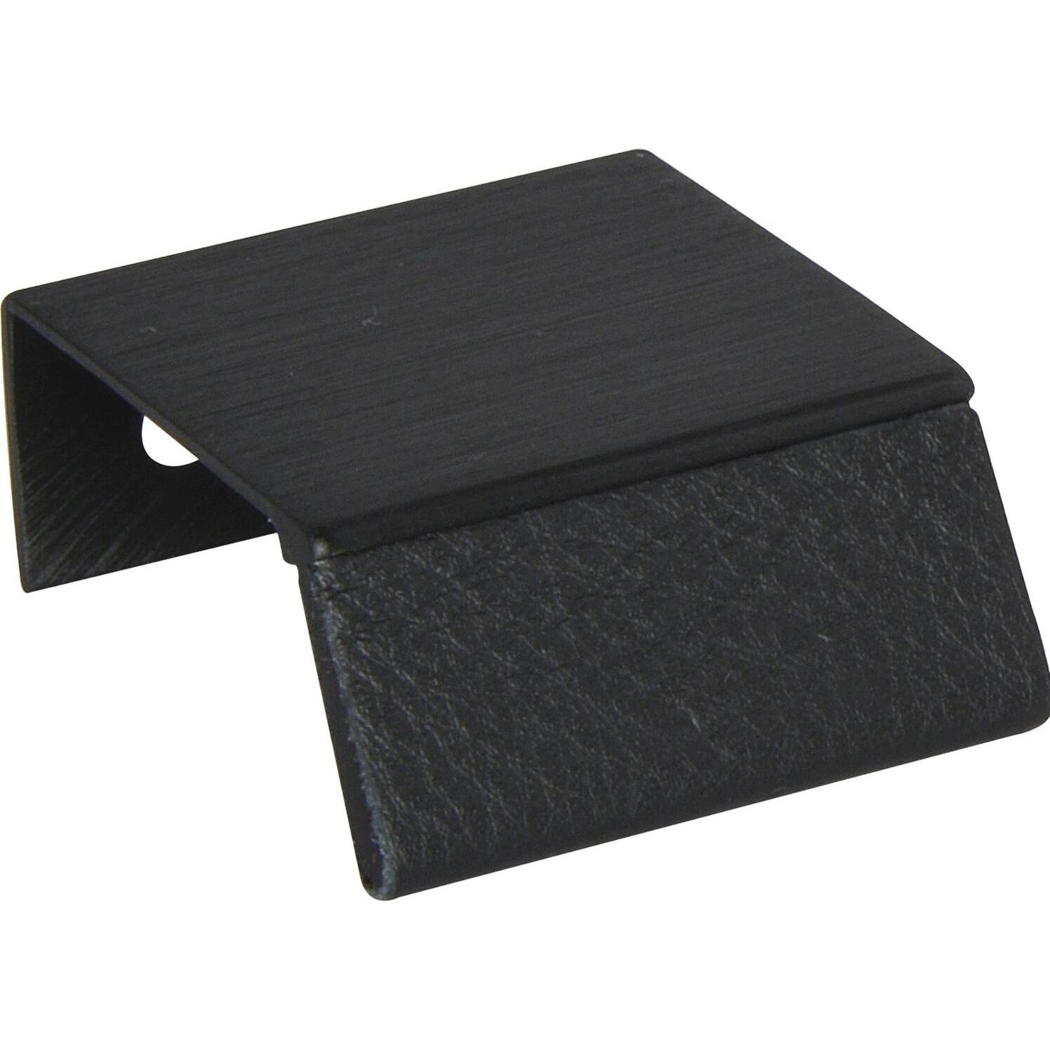 Furnipart, Möbelgriff, Griffleiste Möbelgriff Bench LA 20 L 40mm Alu schwarz gebürstet/Leder schwarz