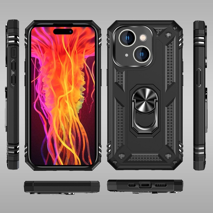 Immagine prodotto Nalia Coperchio ad anello antiurto in stile militare (Apple iPhone 15)