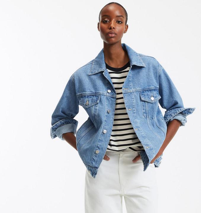 Actual product image La Redoute Collections Oversize-Jeansjacke mit Knopfleiste (XL)