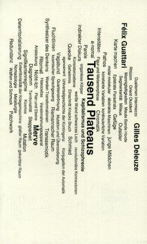 Produktbild Tausend Plateaus (Deutsch, Fèlix Guattari, Gilles Deleuze, 1993)