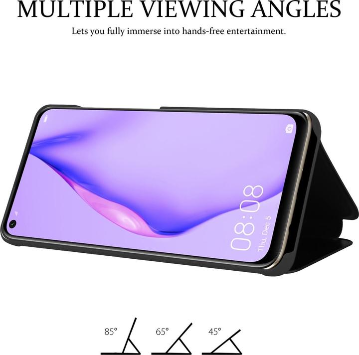 Actual product image Cadorabo Smart View Mirror Book Case for Huawei NOVA 6 SE / P40 LITE / NOVA 7i (Huawei Nova 6 SE, Huawei Nova 7i, Huawei P40 Lite)