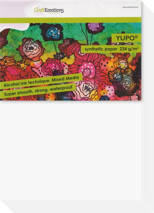 Actual product image Craft Emotions Yupo paper white, DIN A4, 234 g/m², white (234 g/m², 10x)