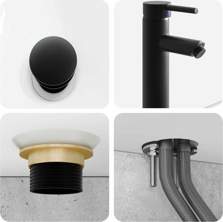 Actual product image vidaXL Wandmontiertes Waschbecken (390 mm, 500 mm)