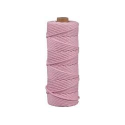 Rayher Makramee Garn, 3mm ø, pastellrosa, 70 m, Filato + Lana, Rosa