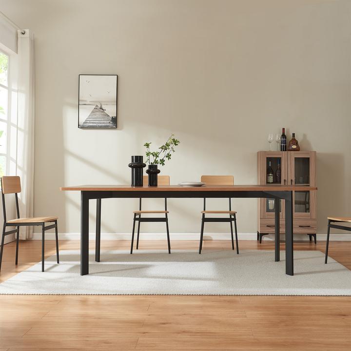 Actual product image En.Casa Tischgestell Verg Stahl 140x70x72 cm Schwarz